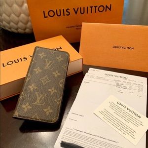 Louie Vuitton iPhone 7+/8+ folio phone case.